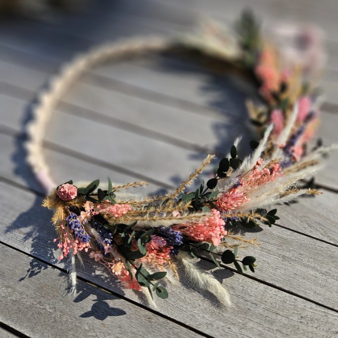 JGA Abschied / Junggesellenabschied im Kreativraum Wildschön Meißen Trockenblumen Workshop